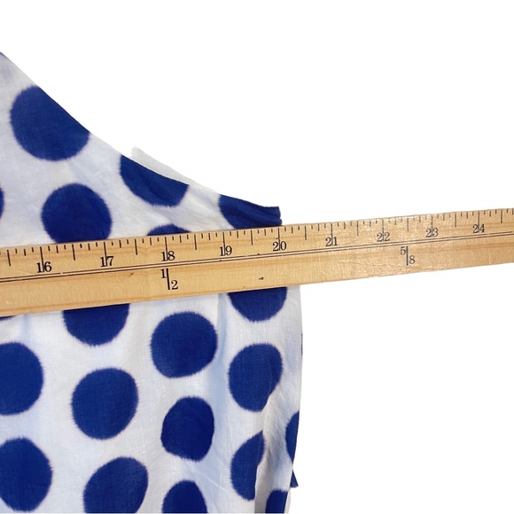 Boden White and Blue Halter Top Tiered Polka Dotted Cottagecore Mini Dress Sz 8 - Picture 14 of 15